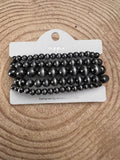 Faux Sterling Pearl Western Stretch Bracelet Set — 5-Piece Silver Stack - Rooted & Reckless Co.