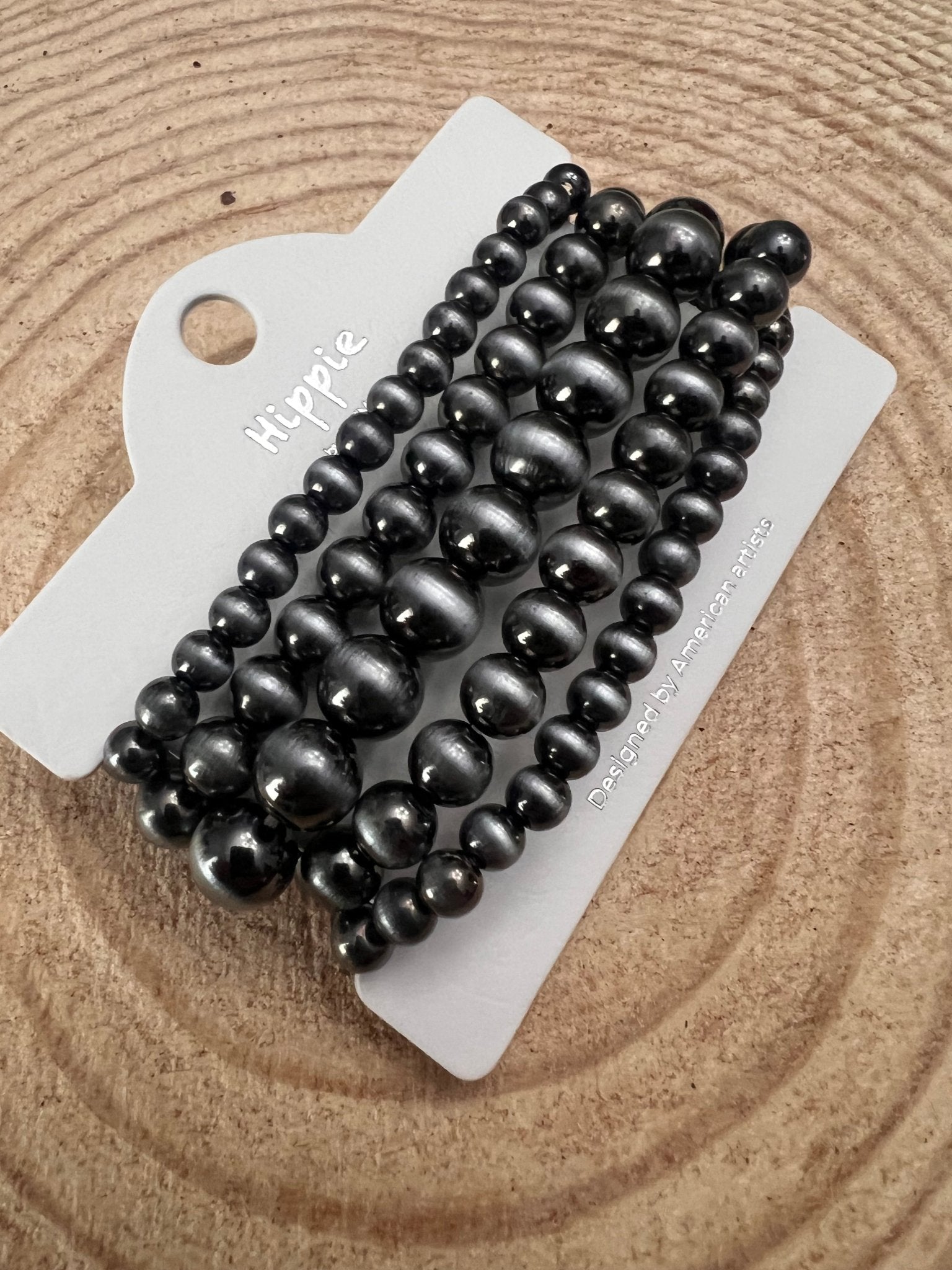 Faux Sterling Pearl Western Stretch Bracelet Set — 5-Piece Silver Stack - Rooted & Reckless Co.