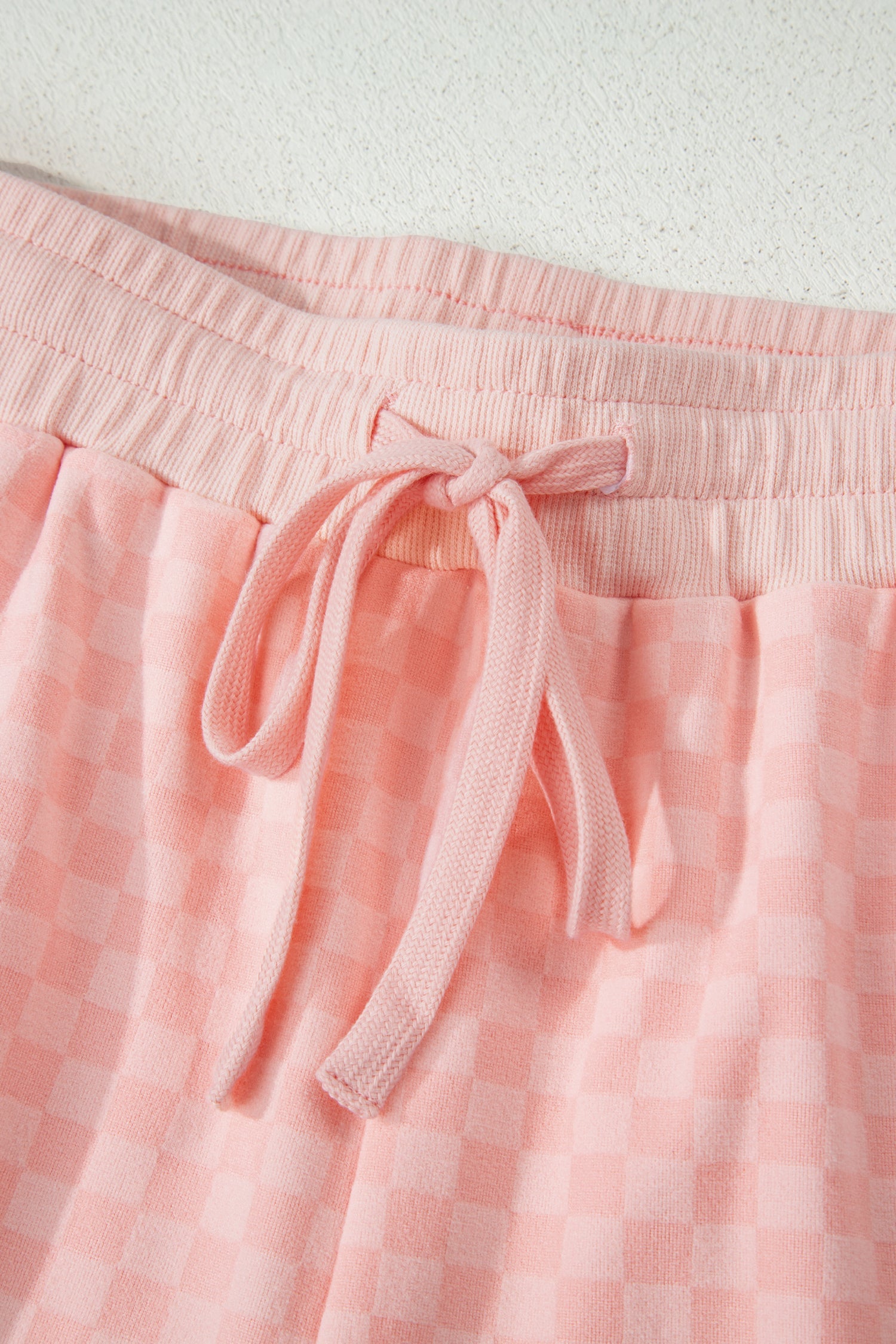 Checker Long Sleeve Pullover and Shorts Set