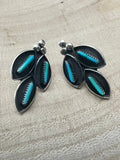 Fernando Othole Zuni Turquoise Sterling Silver Post Earrings - Rooted & Reckless Co.
