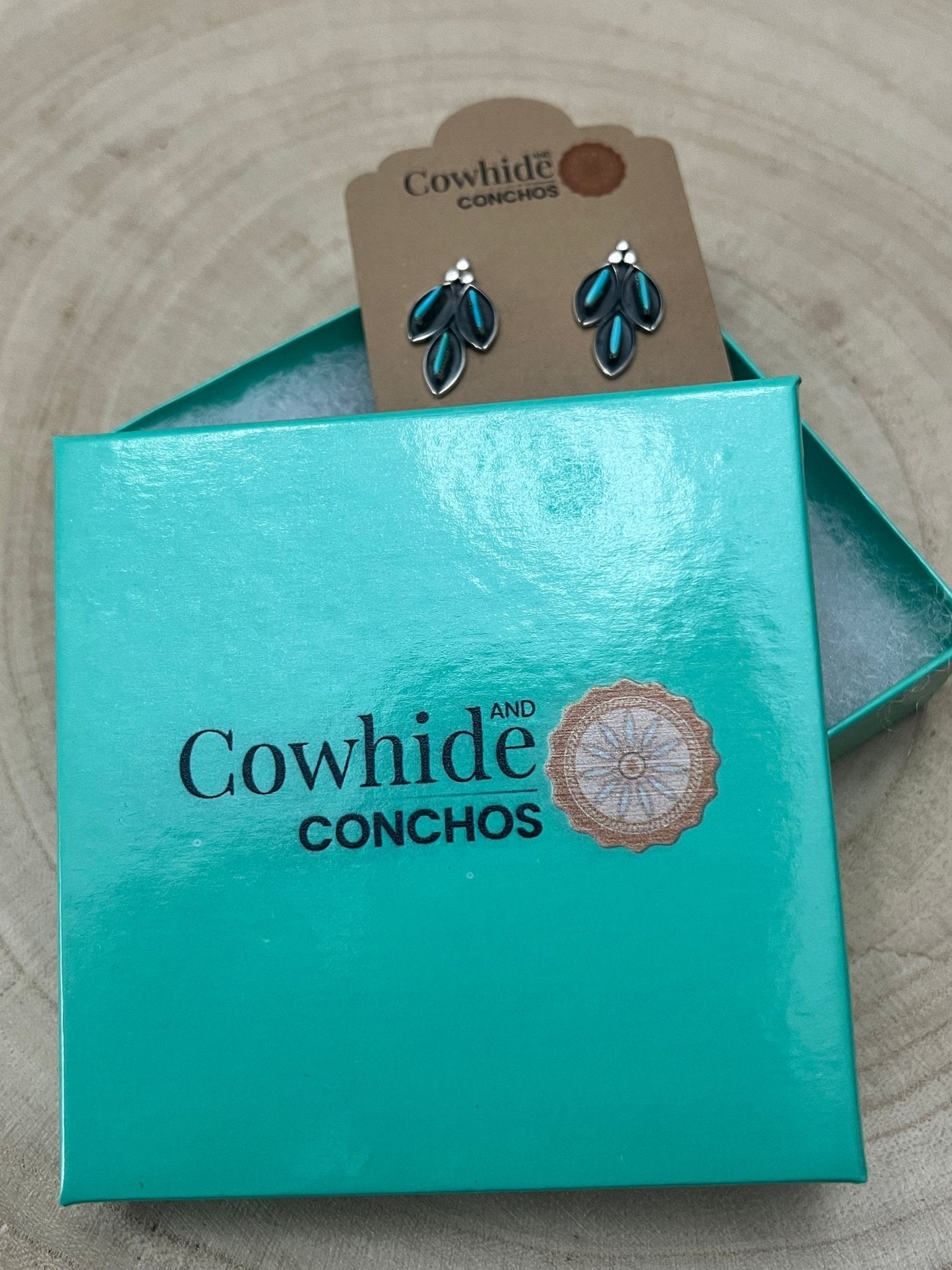 Fernando Othole Zuni Turquoise Sterling Silver Post Earrings - Rooted & Reckless Co.