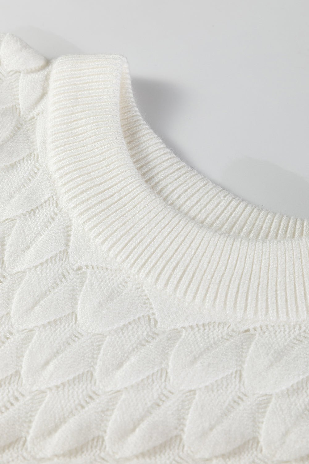 Fish Scale Textured Knit Short Sleeve Sweater - Rooted & Reckless Co.