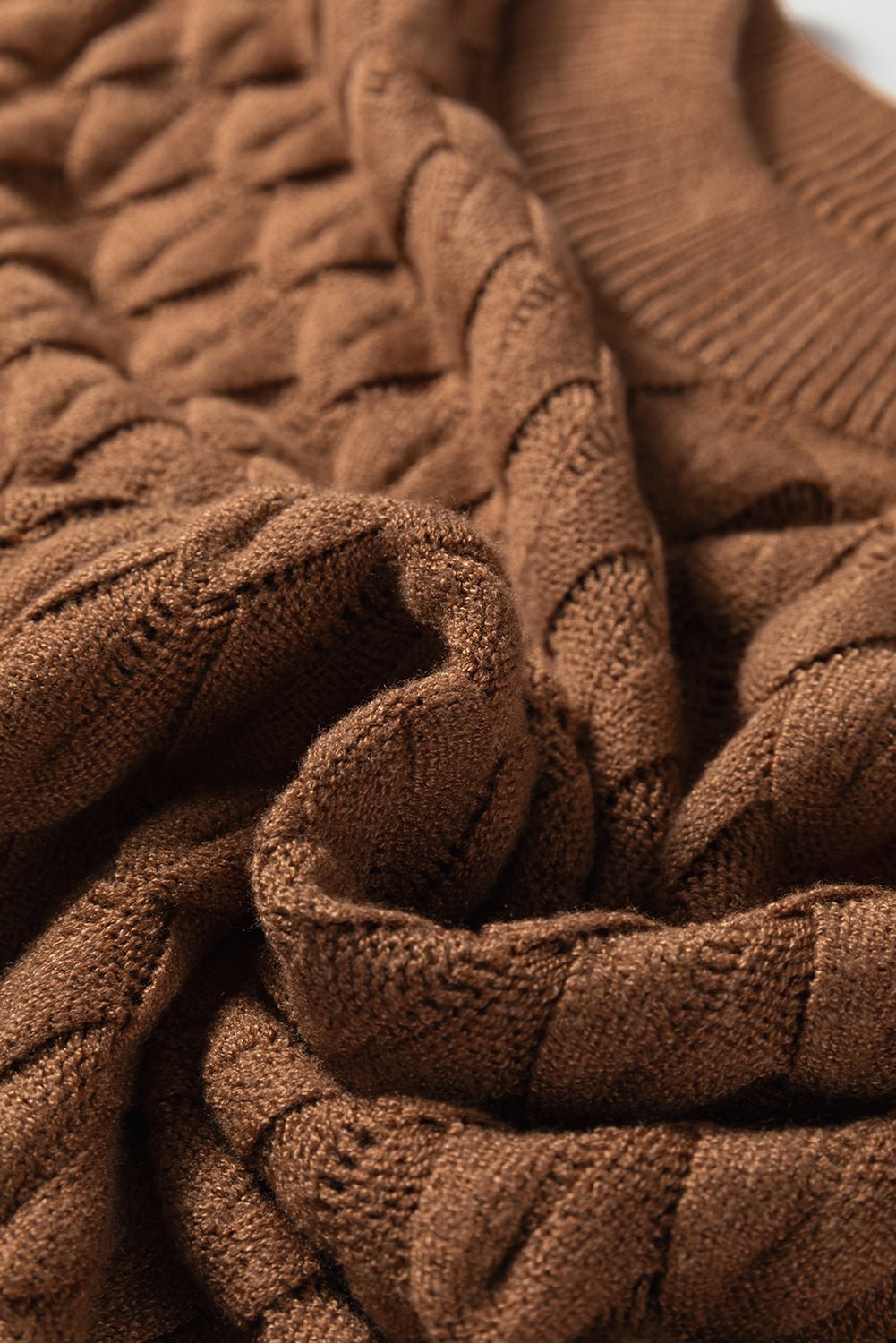 Fish Scale Textured Knit Short Sleeve Sweater - Rooted & Reckless Co.