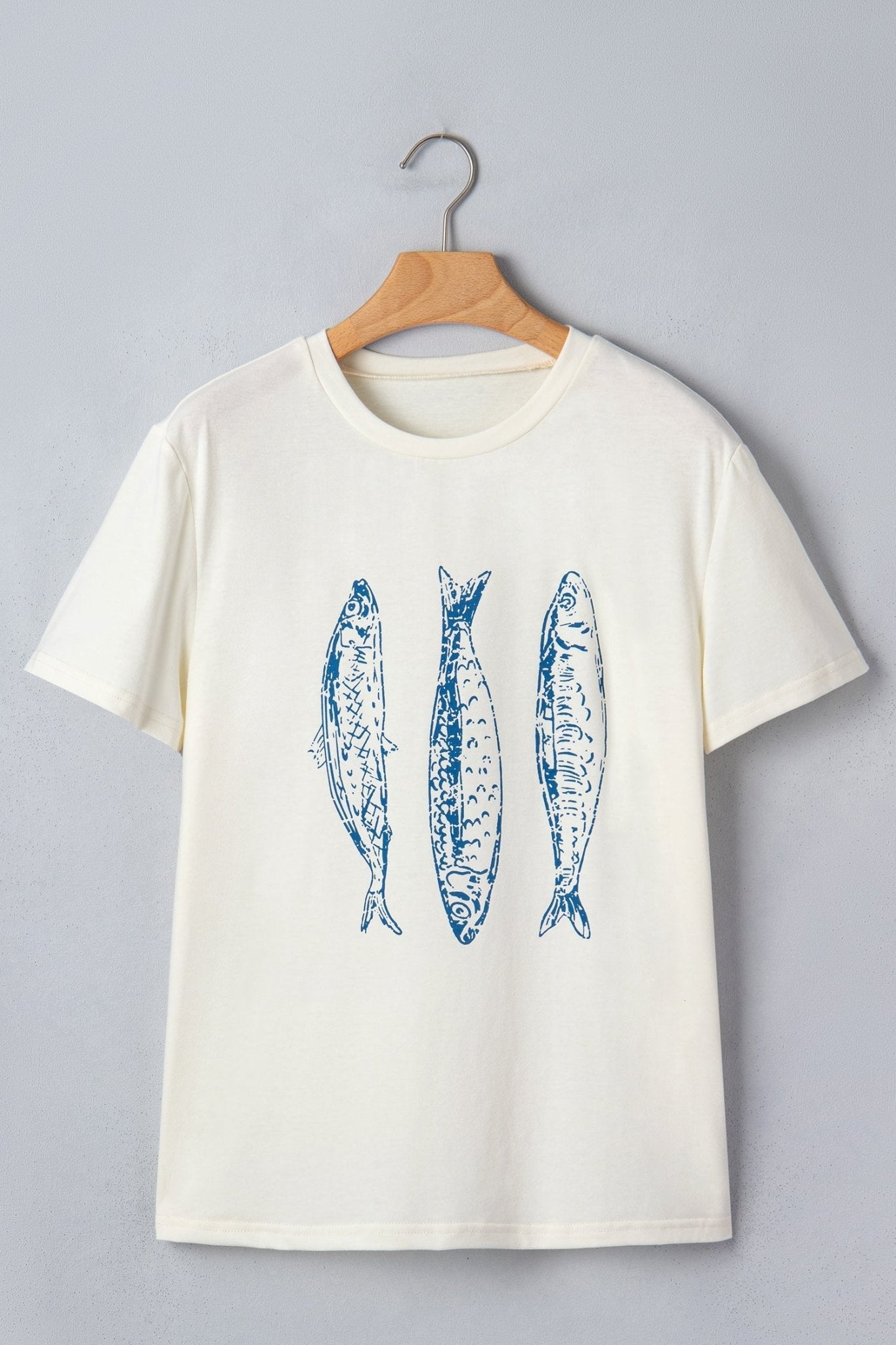 Fish Short Sleeve Round Neck Graphic T-Shirt - Rooted & Reckless Co.