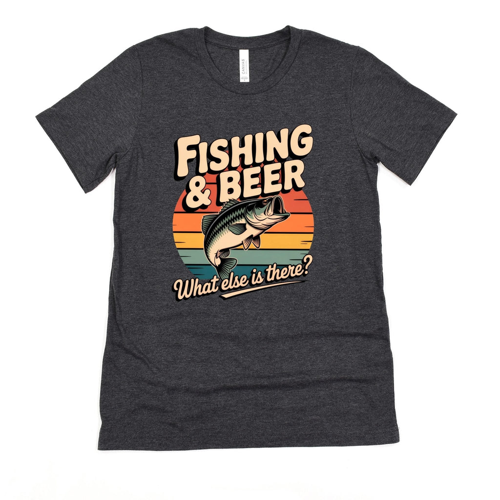 Fishing Beer T-Shirt - Bella Canvas Tee With Graphic Fishing Shirt Design - Rooted & Reckless Co.