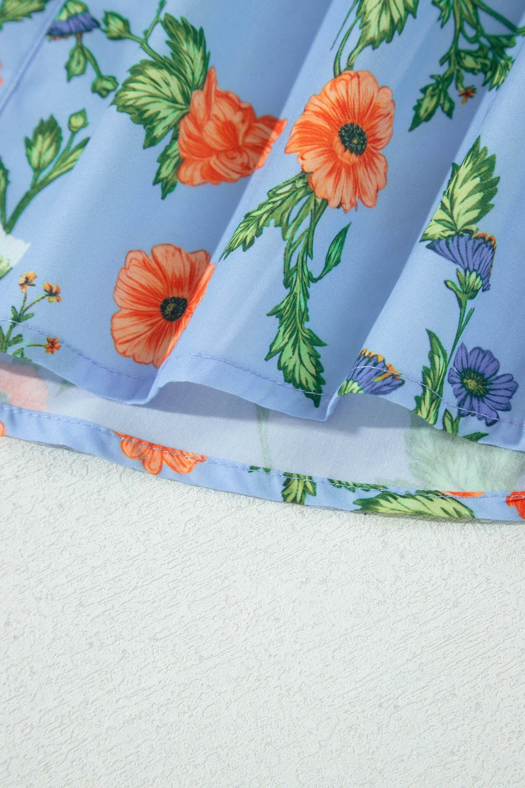 Floral 3/4 Sleeve Button Down Collared Blouse - Rooted & Reckless Co.