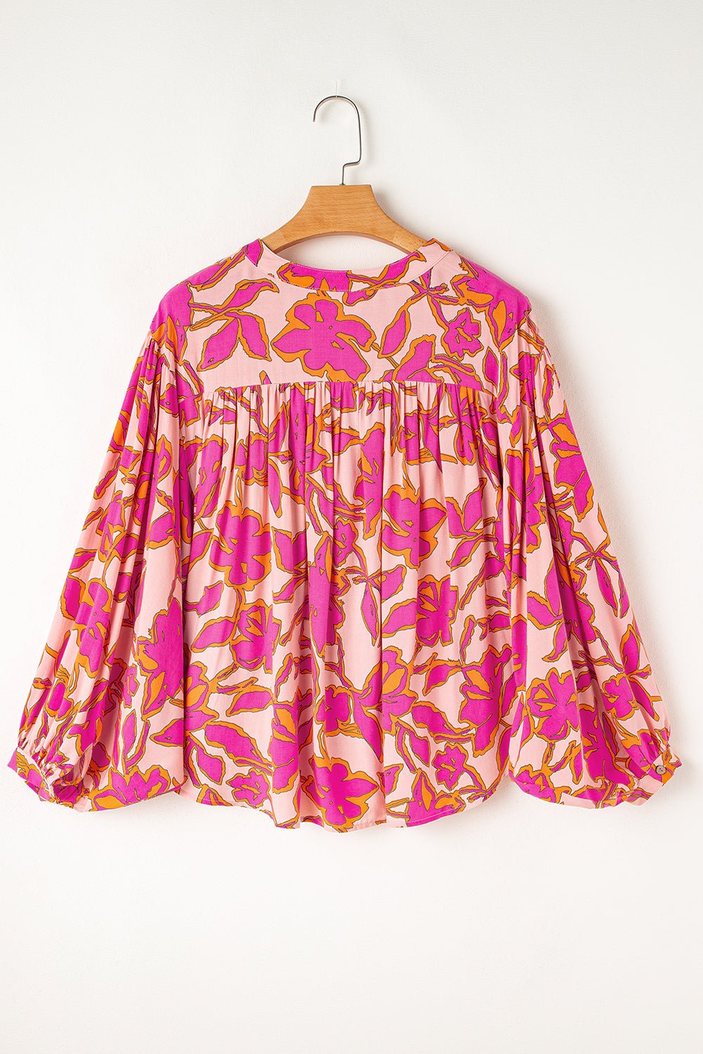 Floral Batwing Sleeve Button-Up Shirt - Rooted & Reckless Co.