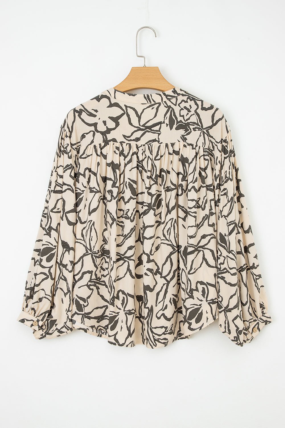 Floral Batwing Sleeve Button-Up Shirt - Rooted & Reckless Co.