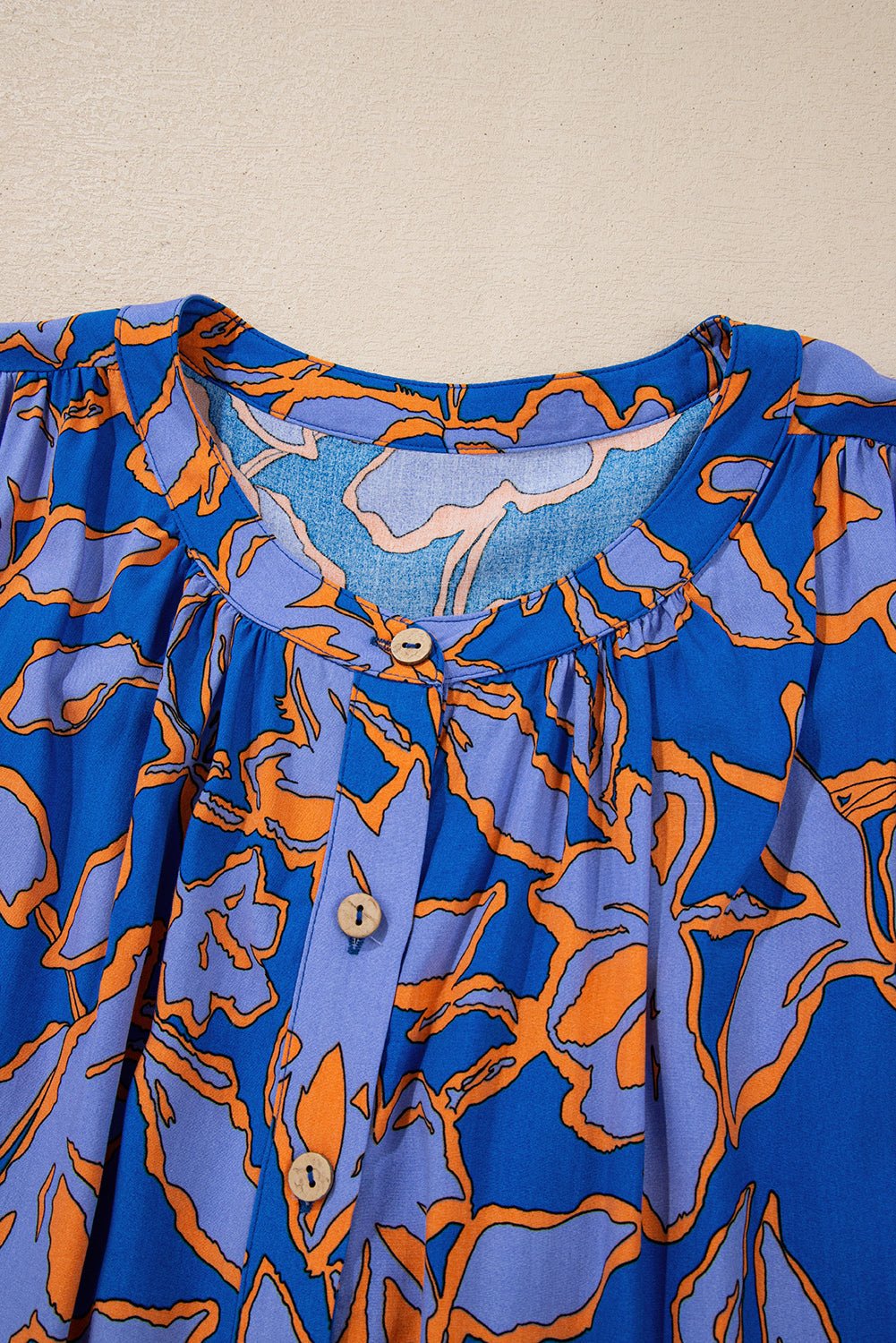 Floral Batwing Sleeve Button-Up Shirt - Rooted & Reckless Co.