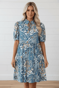 Floral Boho V-Neck Short Sleeve Mini Dress - Rooted & Reckless Co.