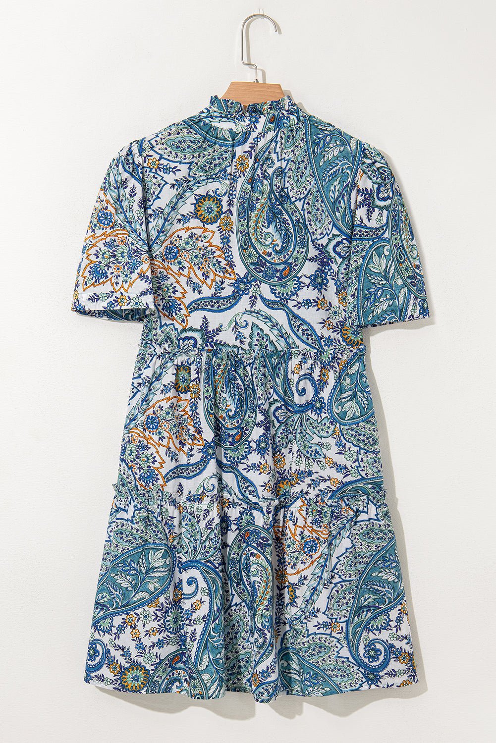 Floral Boho V-Neck Short Sleeve Mini Dress - Rooted & Reckless Co.
