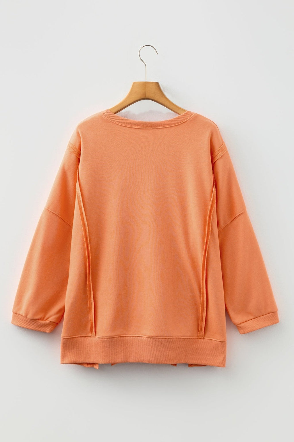 Floral Bow Tie Patch Reverse Seam Sweatshirt - Rooted & Reckless Co.