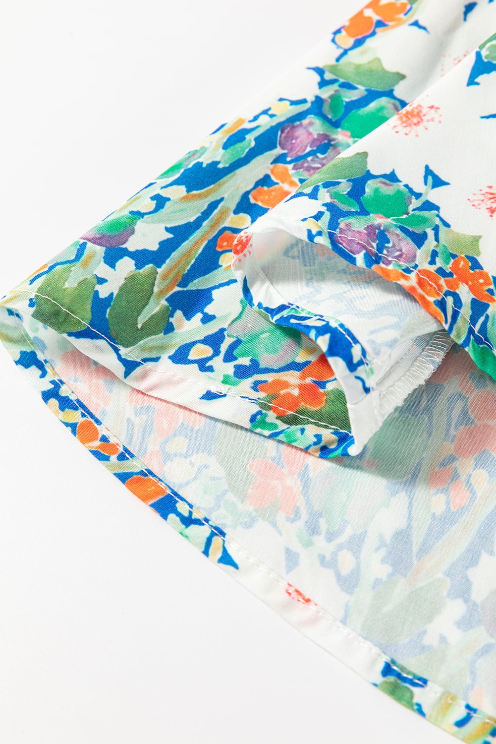 Floral Bow Tie Sleeveless Peplum Blouse - Rooted & Reckless Co.