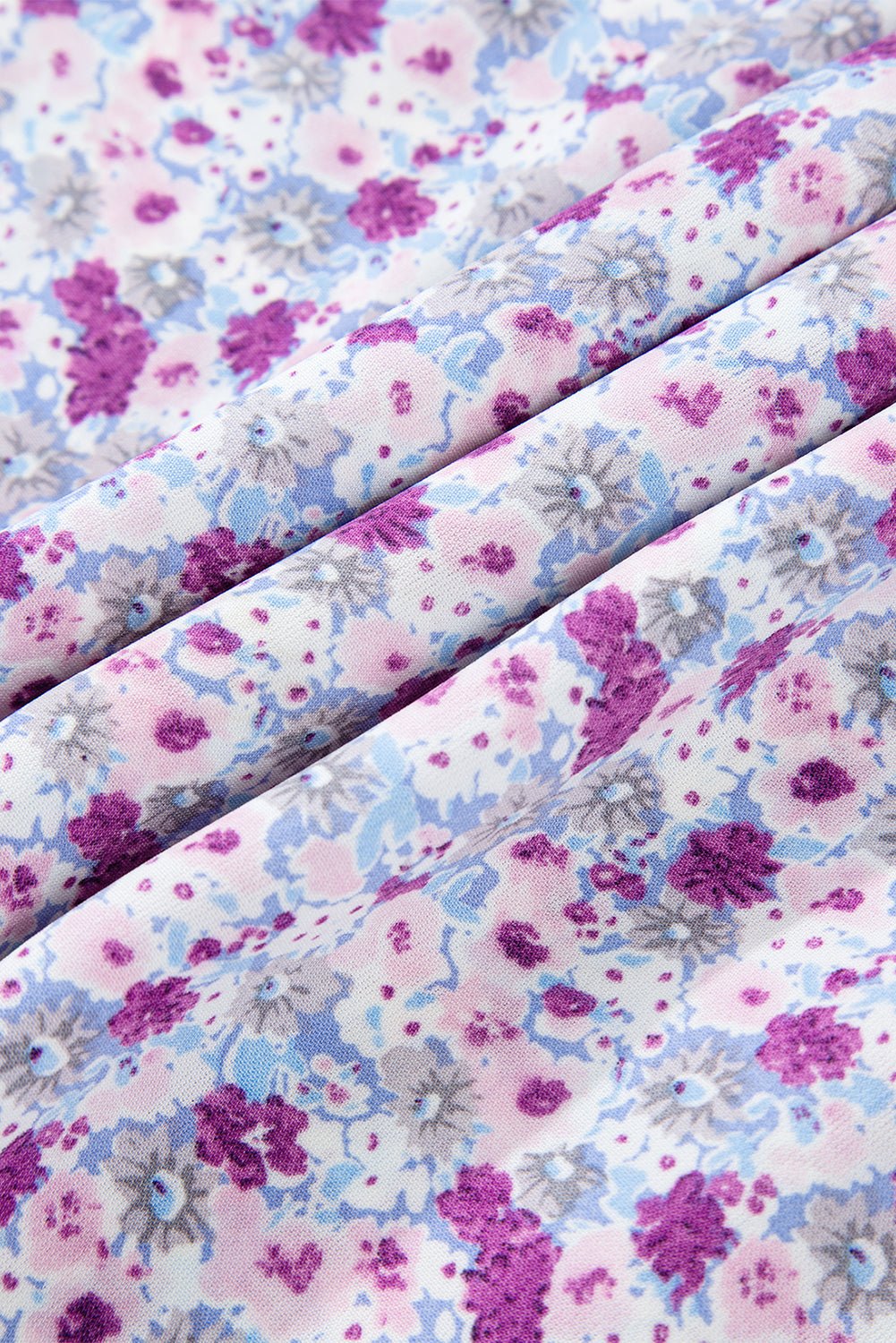 Floral Bubble Sleeve Shirred Waist Maxi Dress - Rooted & Reckless Co.