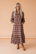 Floral Button Front Ruffle Hem Midi Dress - Rooted & Reckless Co.