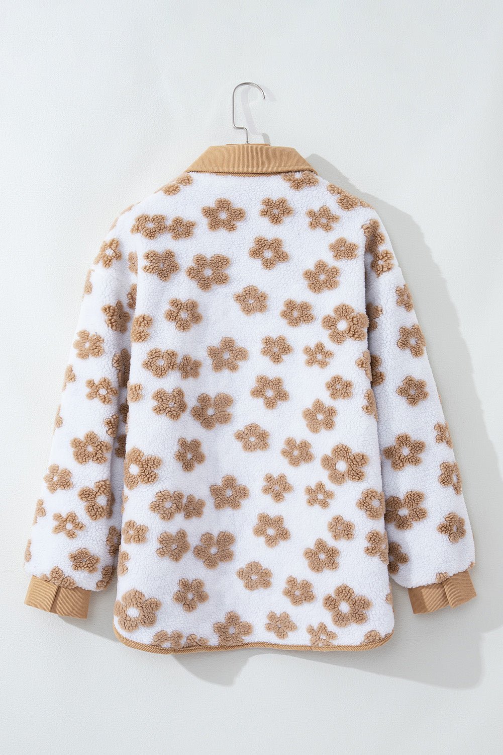 Floral Button-Up Fleece Pocketed Jacket - Rooted & Reckless Co.
