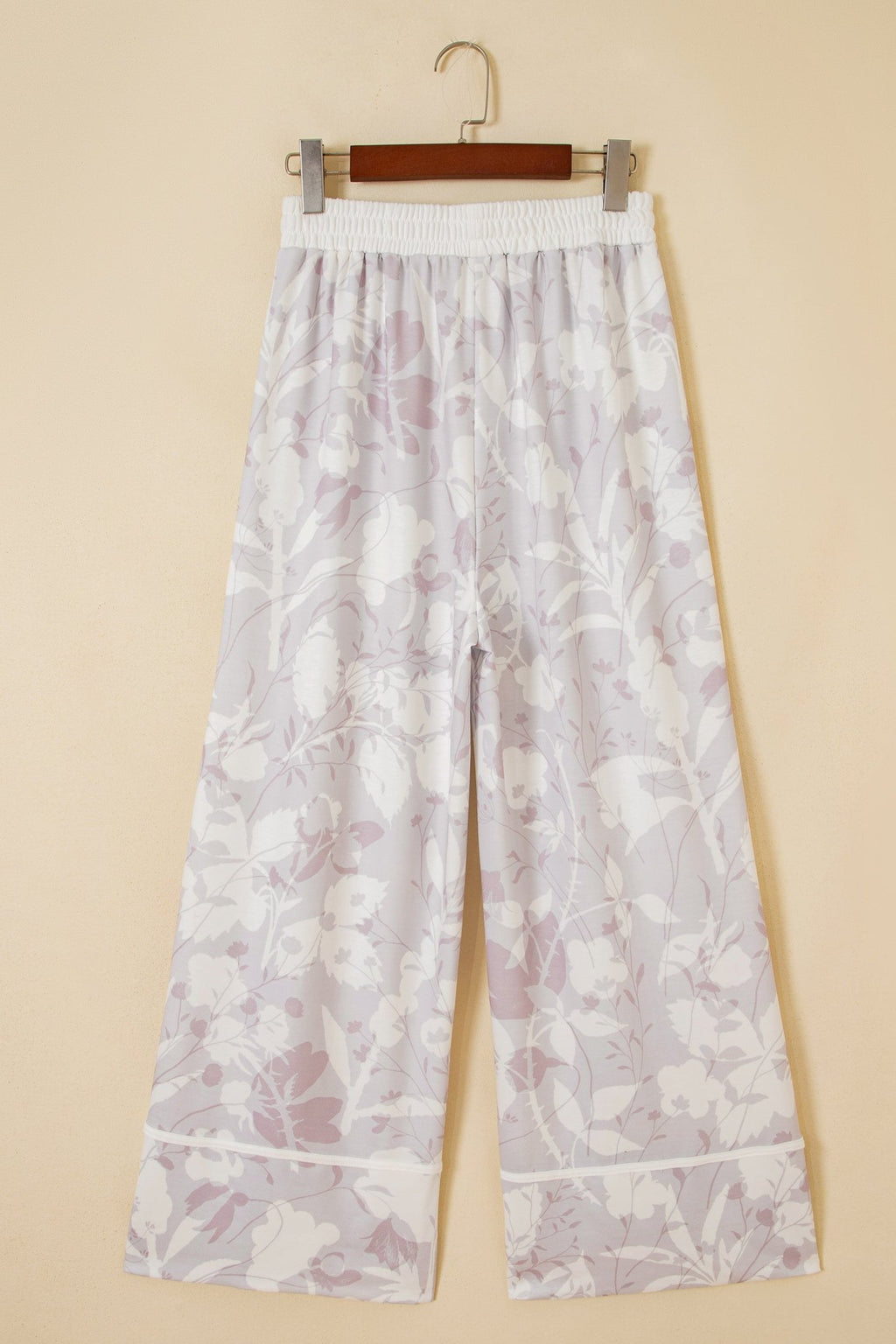 Floral Camo Elastic Waist Wide Leg Pants - Rooted & Reckless Co.