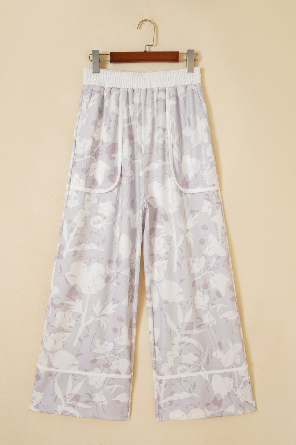 Floral Camo Elastic Waist Wide Leg Pants - Rooted & Reckless Co.