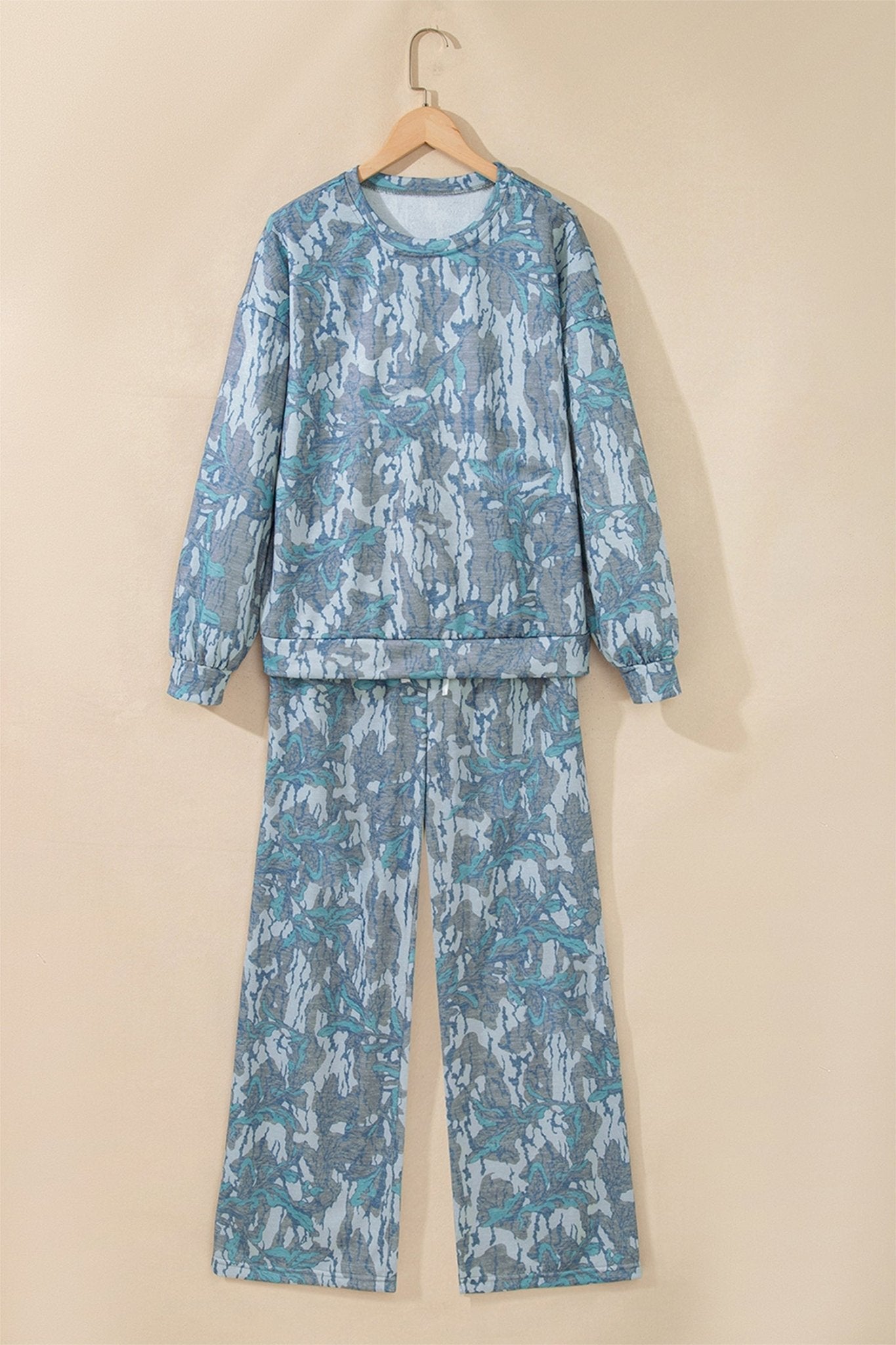 Floral Camo Sweatshirt & Drawstring Pants Set - Rooted & Reckless Co.
