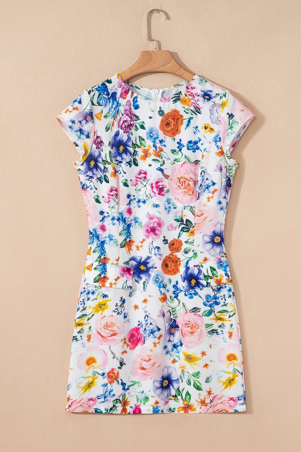 Floral Cap Sleeve Boydycon Mini Dress - Rooted & Reckless Co.
