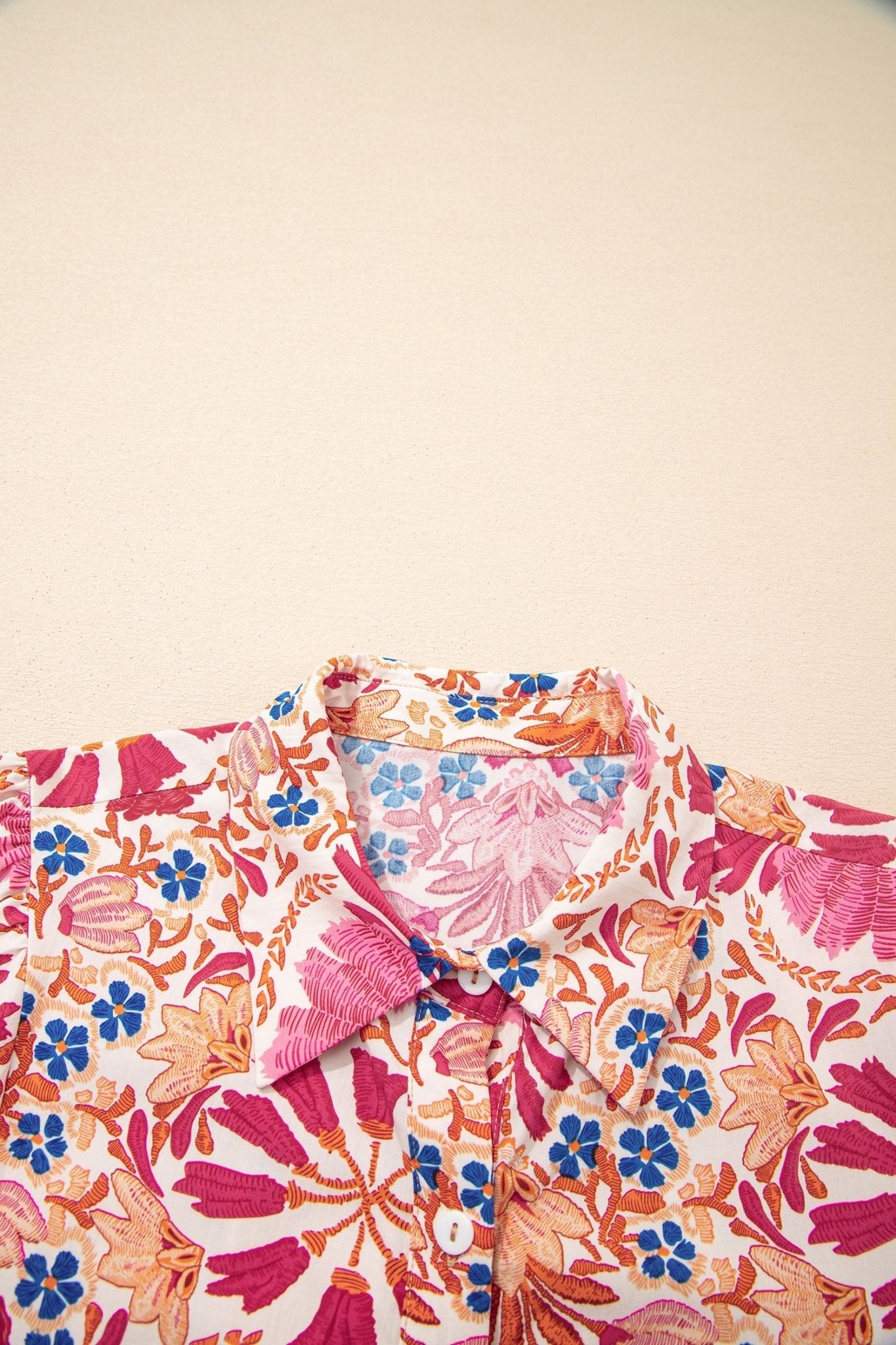 Floral Collared Long Sleeve Mini Dress - Rooted & Reckless Co.