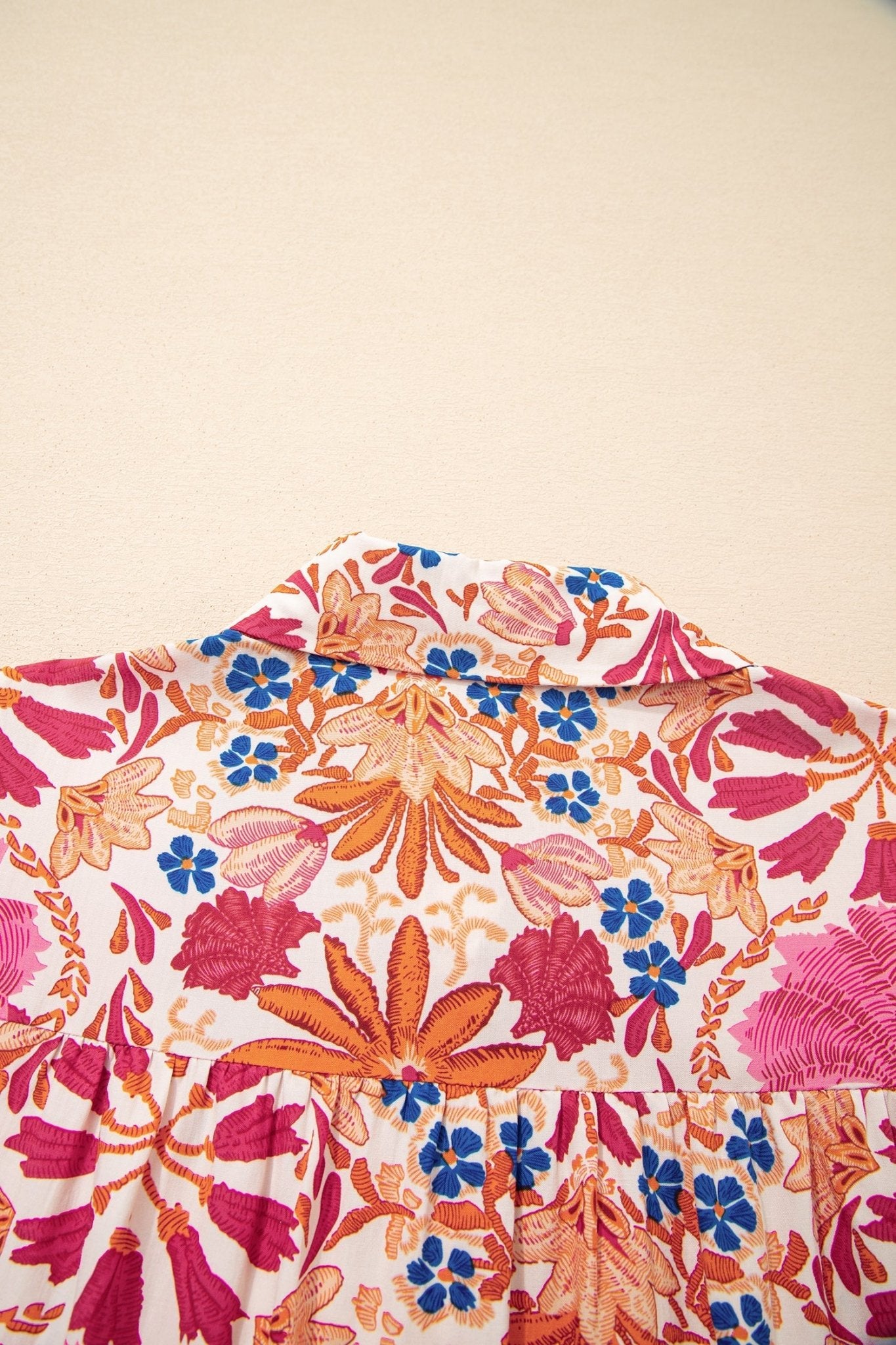 Floral Collared Long Sleeve Mini Dress - Rooted & Reckless Co.
