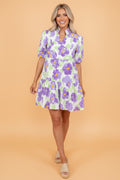 Floral Collared V-Neck Tiered Ruffle Mini Dress - Rooted & Reckless Co.