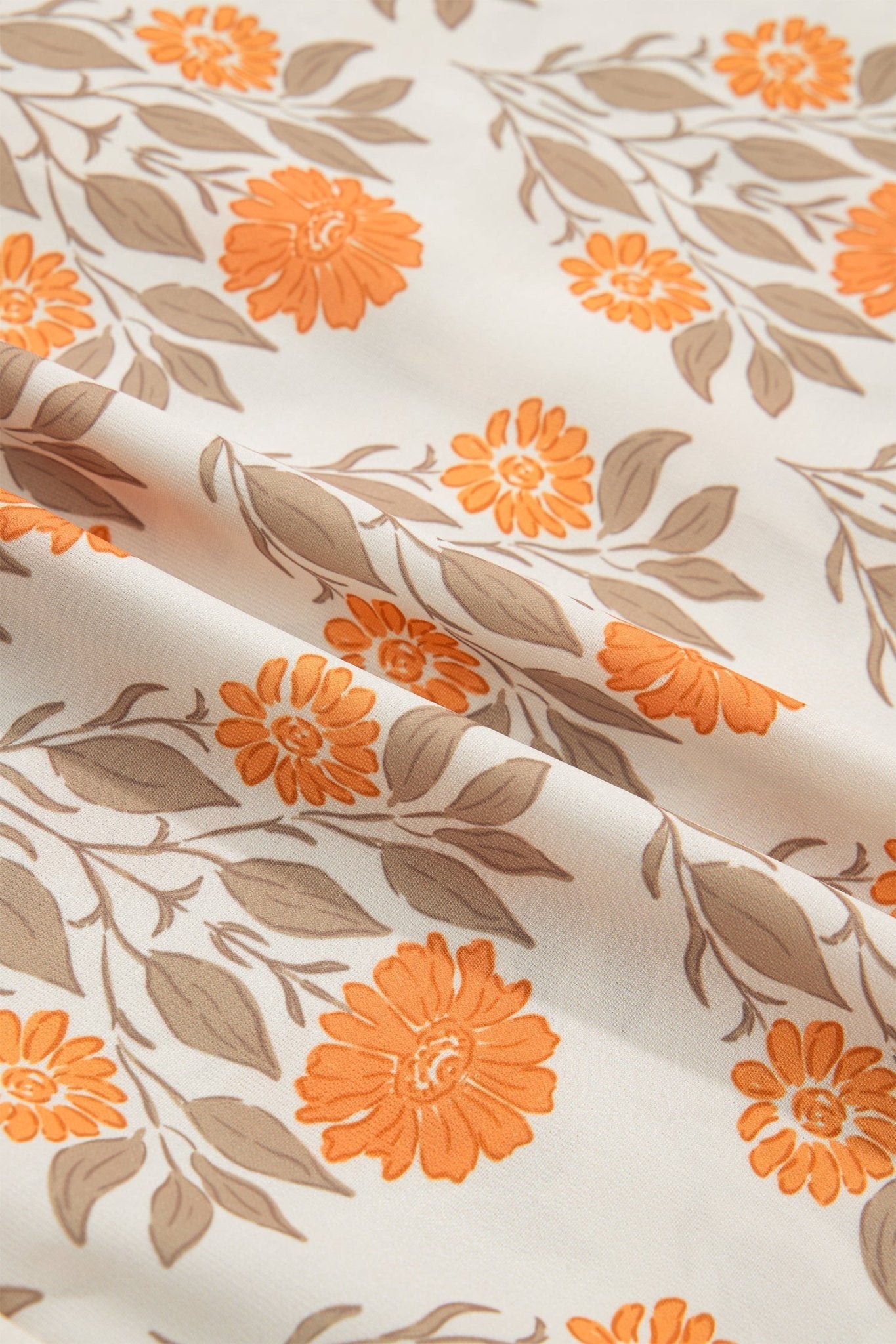 Floral Contrast Detail V-Neck Long Sleeve Blouse - Rooted & Reckless Co.