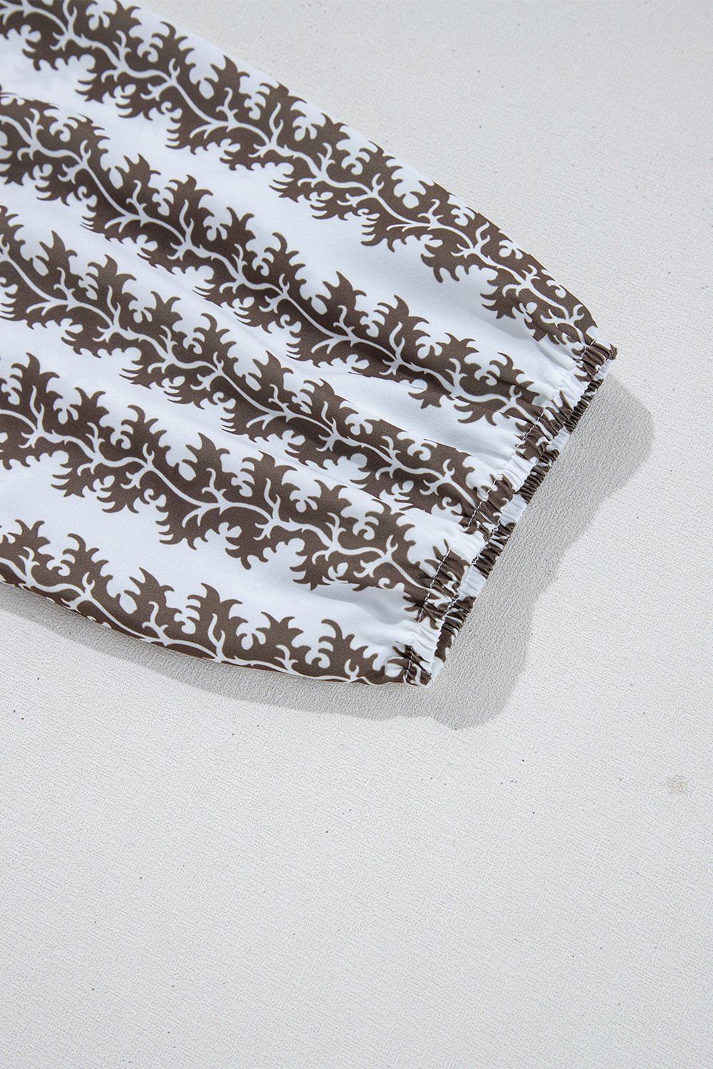 Floral Contrast V-Neck 3/4 Sleeve Dress - Rooted & Reckless Co.
