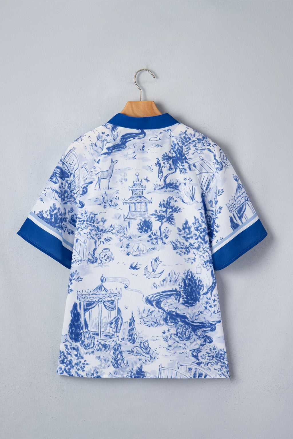 Floral Contrast V-Neck Raglan Sleeve Blouse - Rooted & Reckless Co.