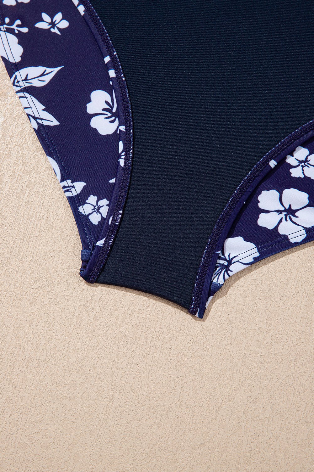 Floral Crossed Back Asymmetric Wrap Side Swimsuit - Rooted & Reckless Co.