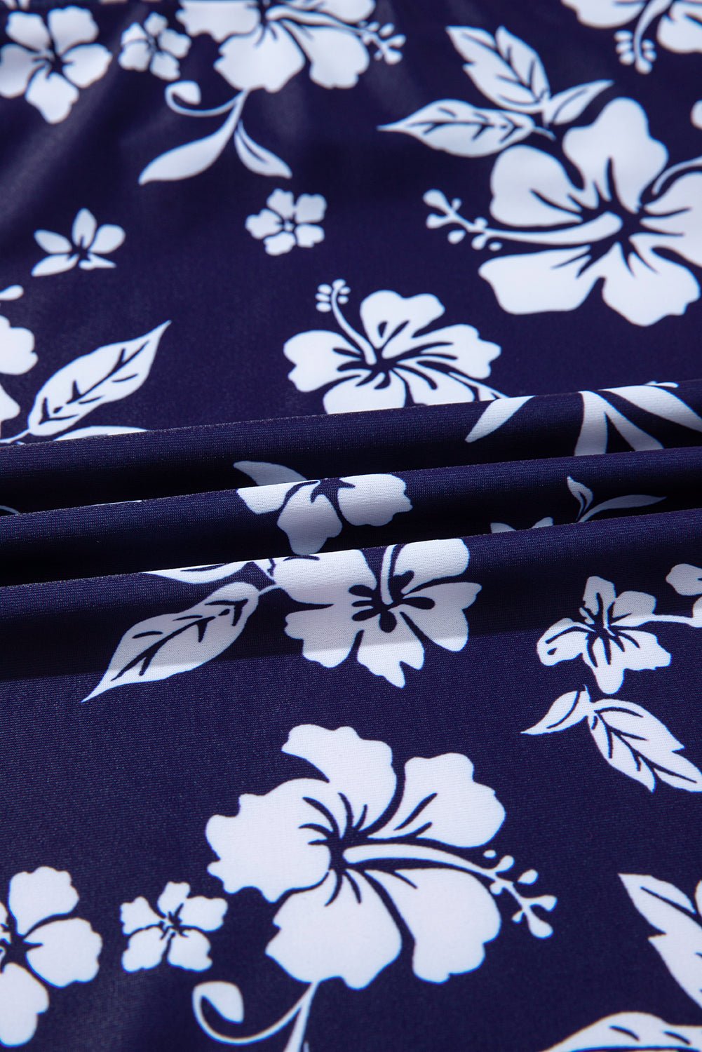 Floral Crossed Back Asymmetric Wrap Side Swimsuit - Rooted & Reckless Co.