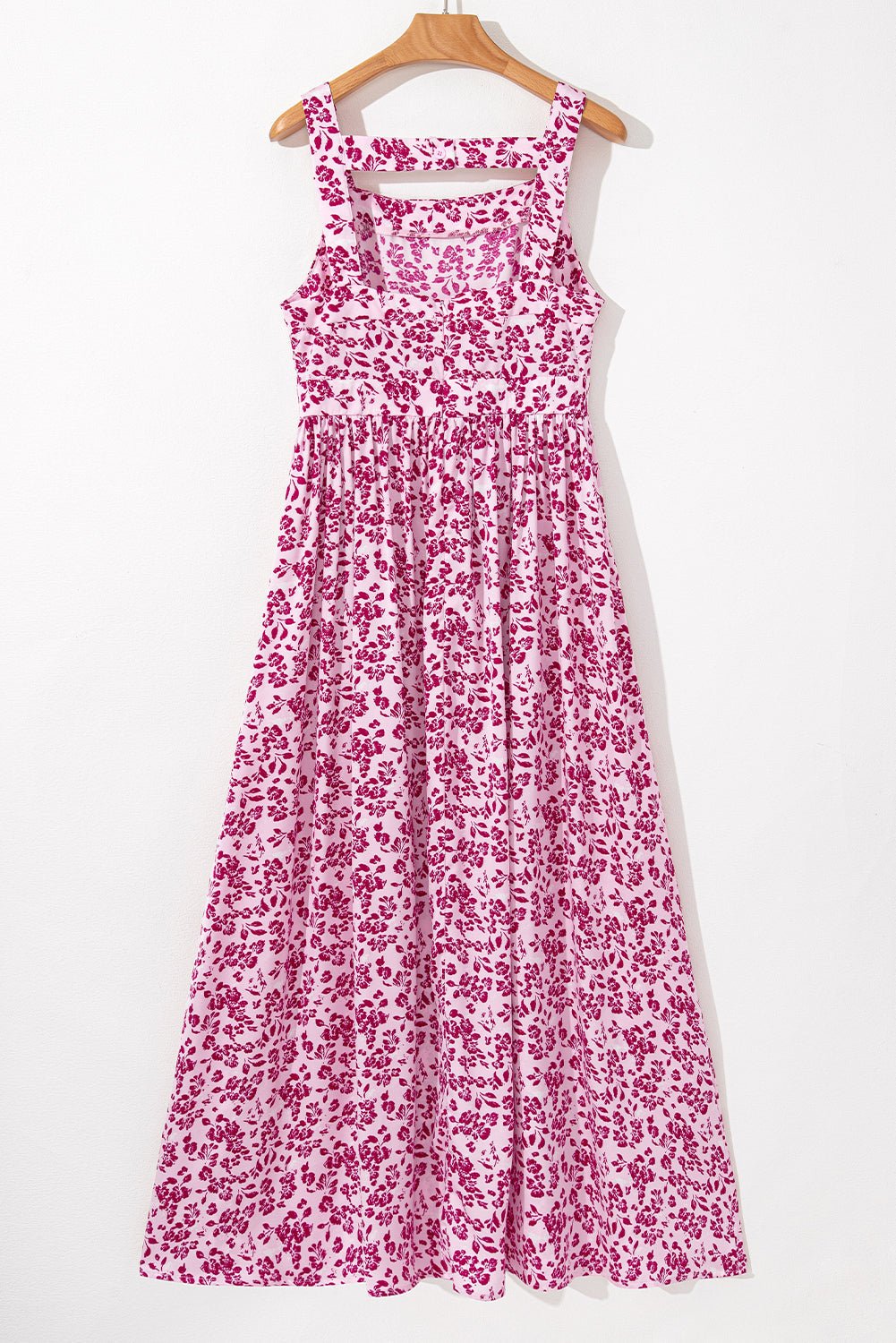 Floral Cutout Back Empire Waist Maxi Dress - Rooted & Reckless Co.