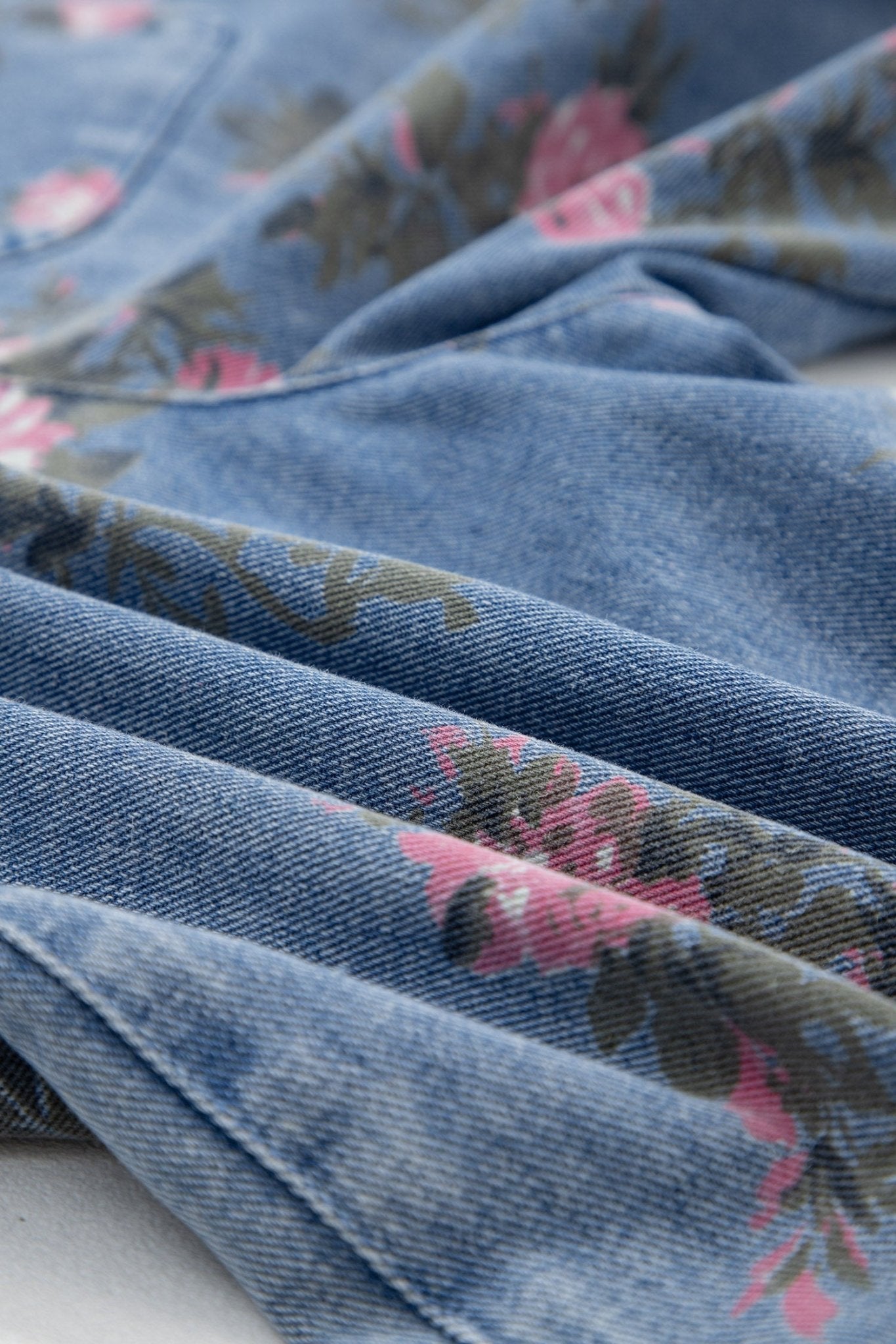 Floral Denim Adjustable Strap Romper - Rooted & Reckless Co.
