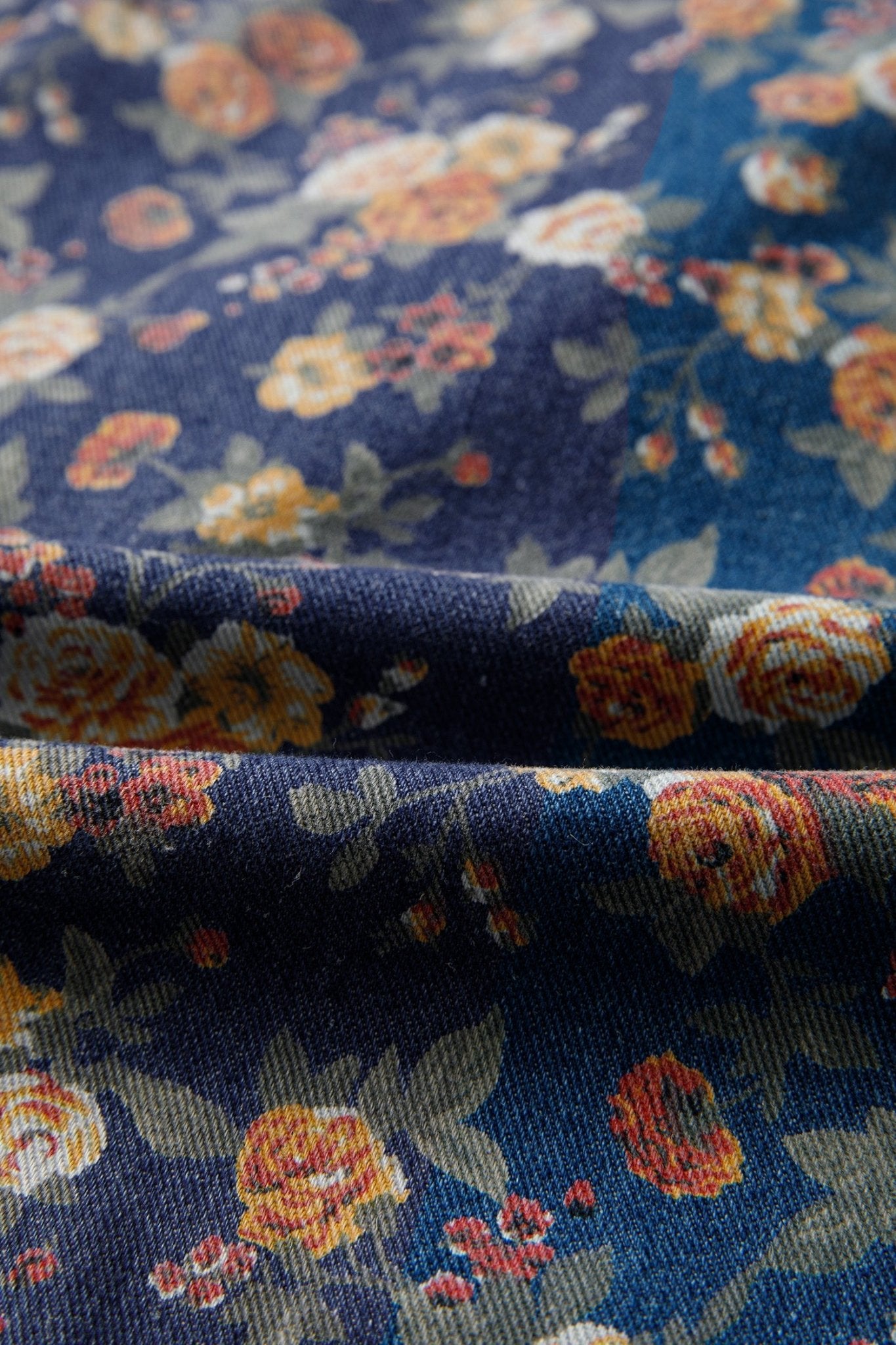 Floral Denim Bow Tie V-Neck Romper - Rooted & Reckless Co.
