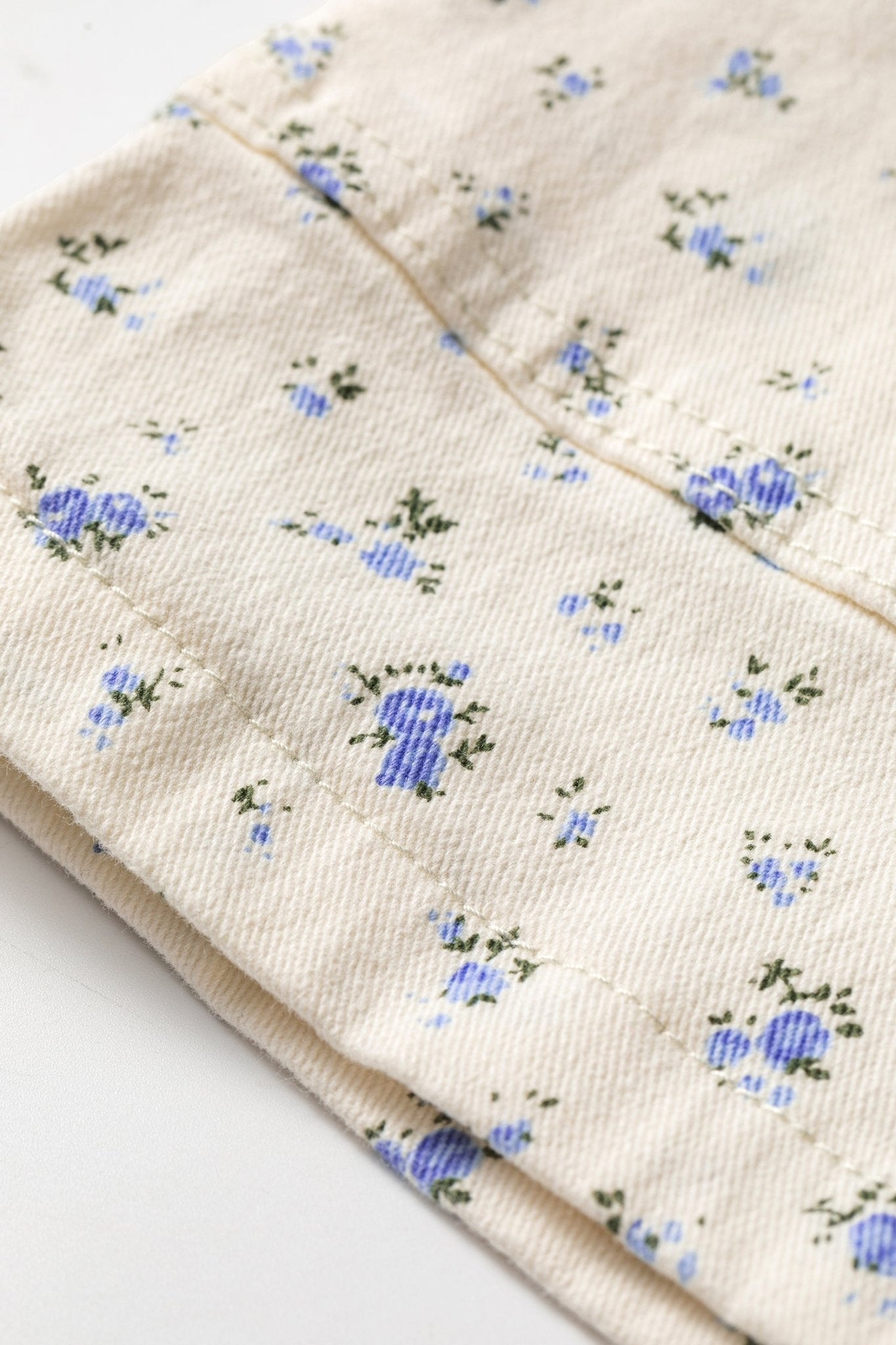 Floral Denim High Waist Shorts - Rooted & Reckless Co.