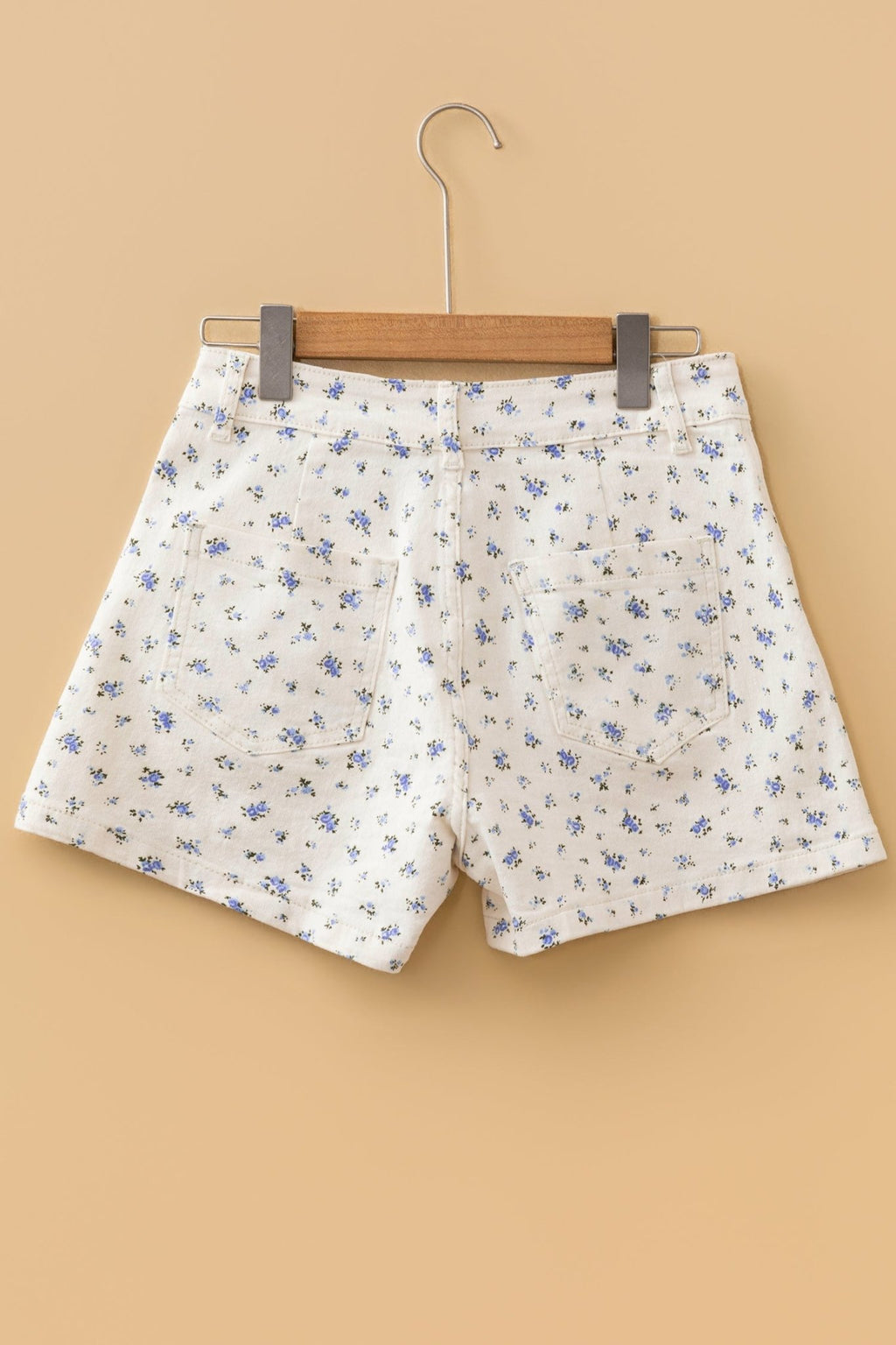Floral Denim High Waist Shorts - Rooted & Reckless Co.