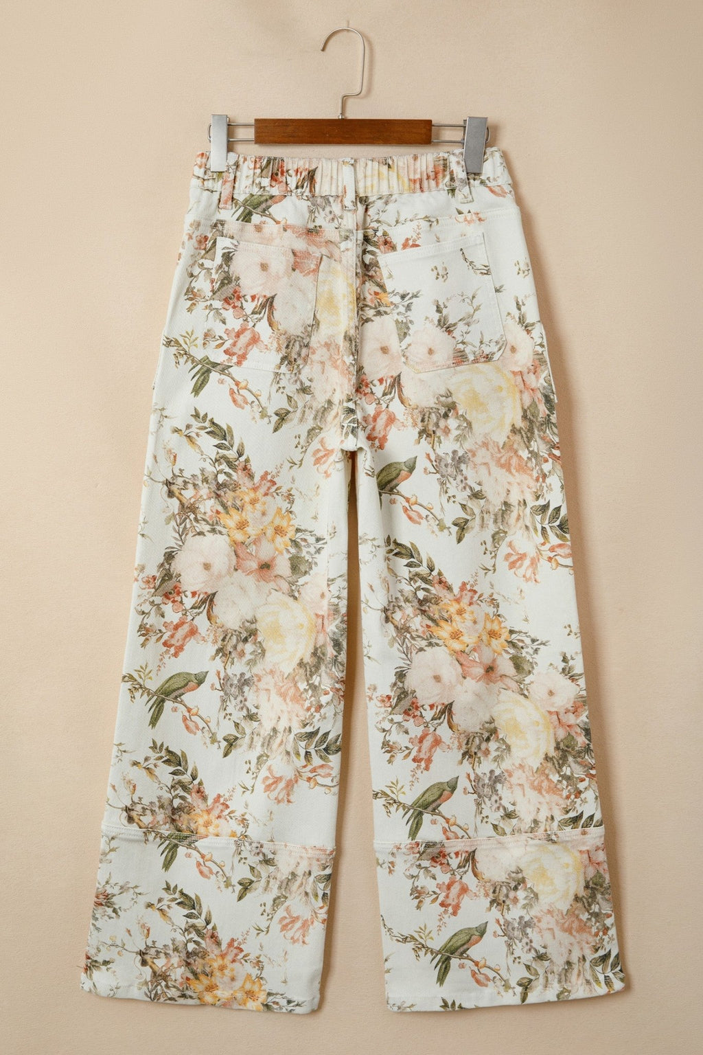 Floral Denim High Waist Wide Leg Jeans - Rooted & Reckless Co.