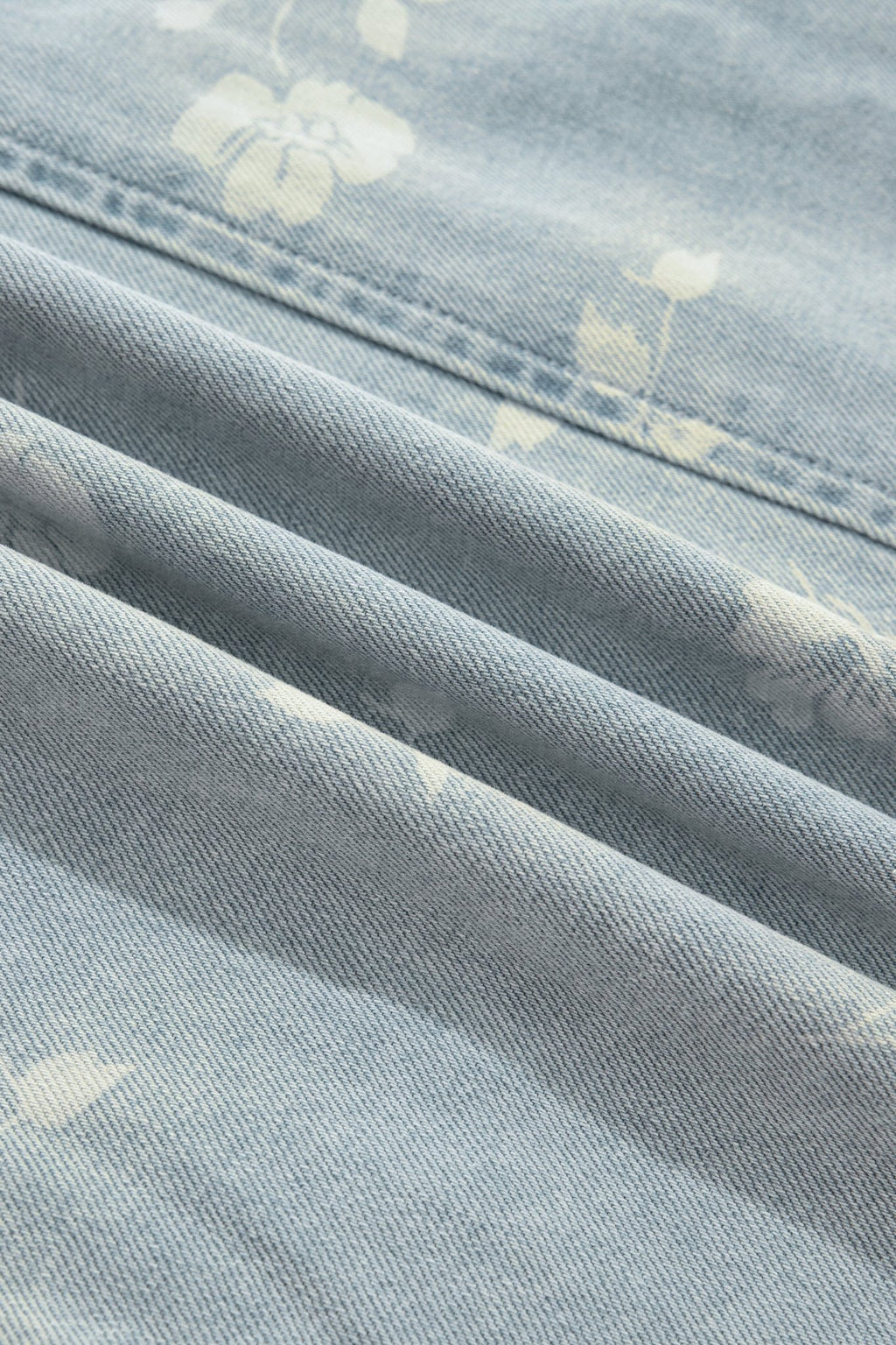Floral Denim Patch Pocket Overall Mini Dress - Rooted & Reckless Co.