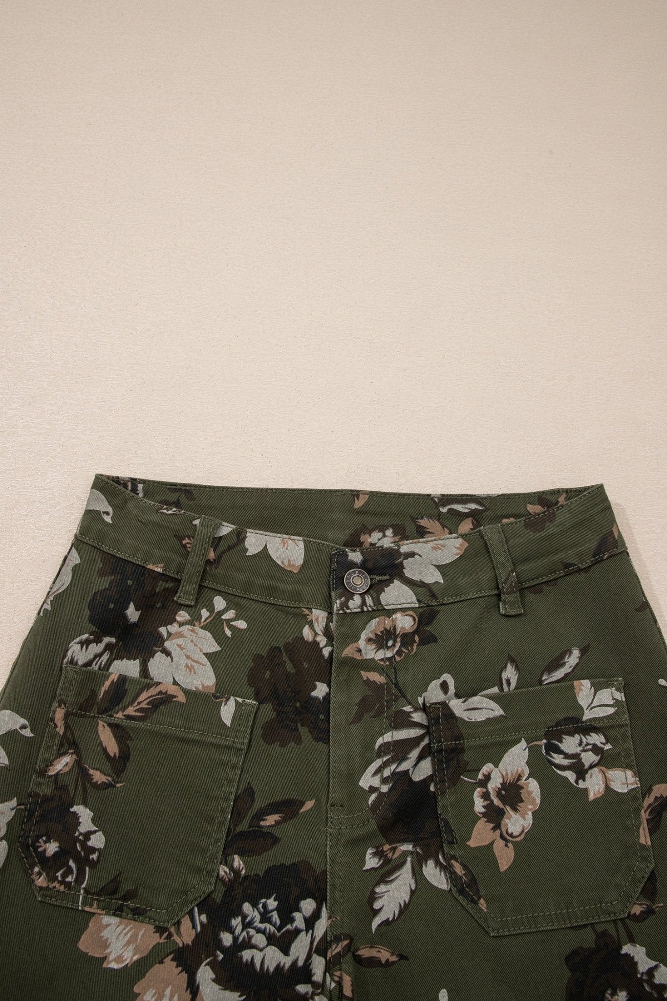 Floral Denim Patch Pocket Straight Leg Jeans - Rooted & Reckless Co.
