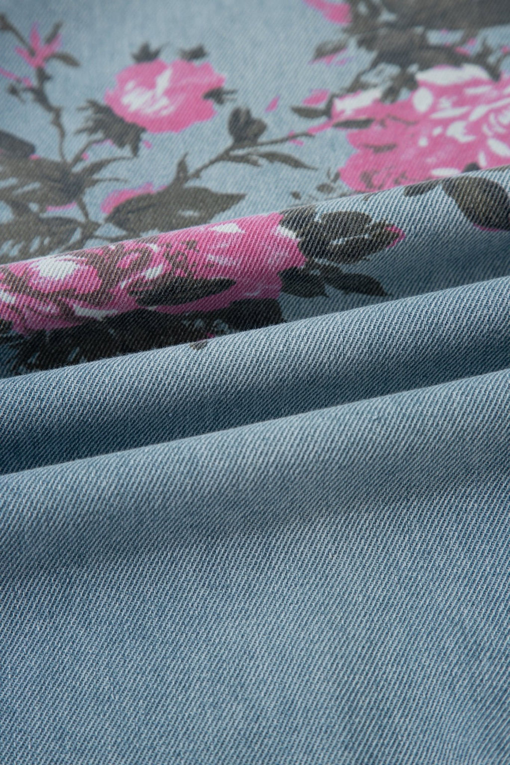 Floral Denim Wide Leg Jeans - Rooted & Reckless Co.