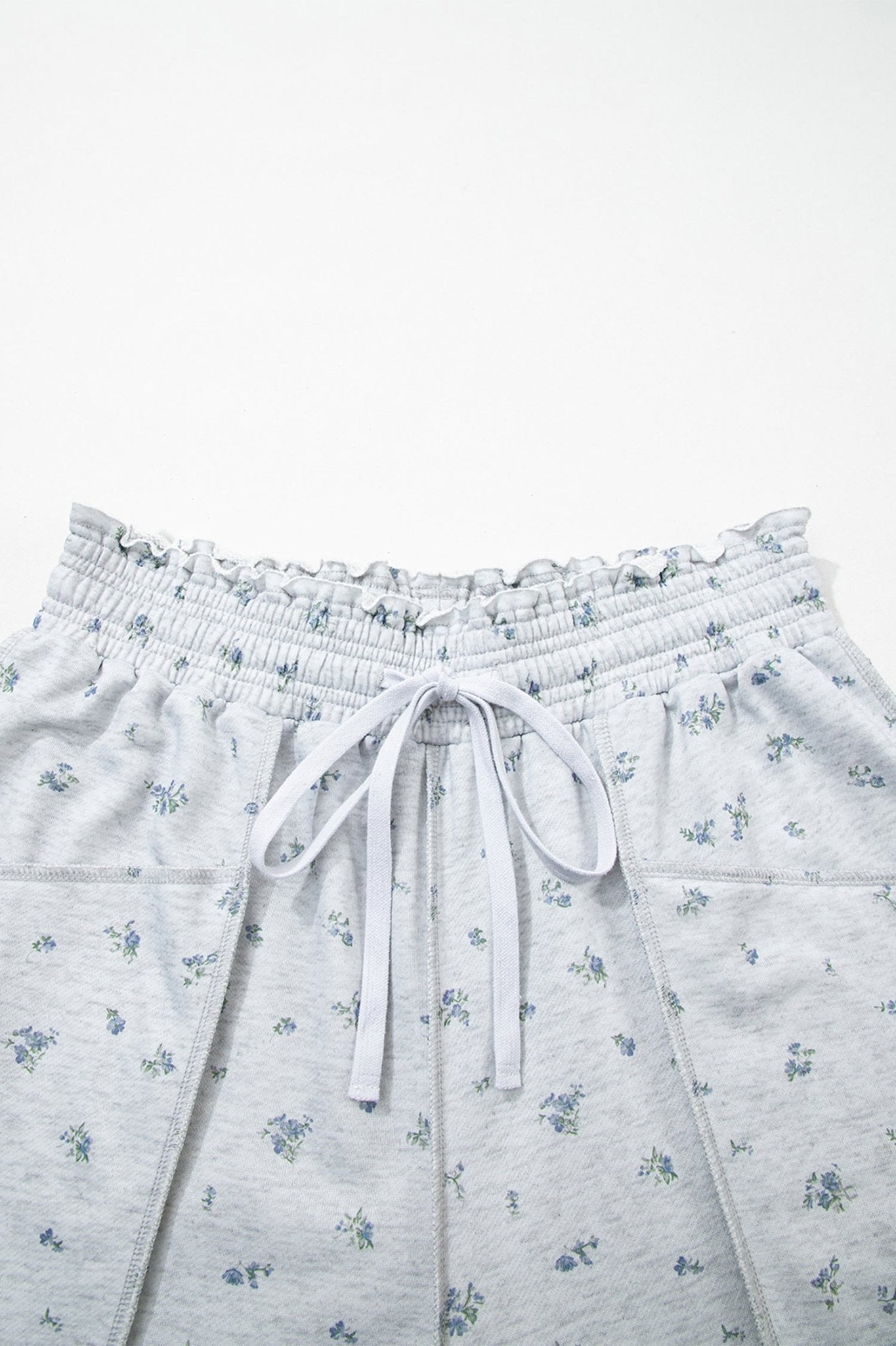 Floral Drawstring High Waist Seamed Barrel Pants - Rooted & Reckless Co.