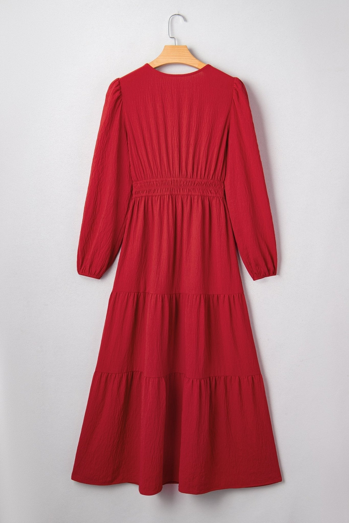 Floral Embroidered Long Sleeve Tiered Maxi Dress - Rooted & Reckless Co.