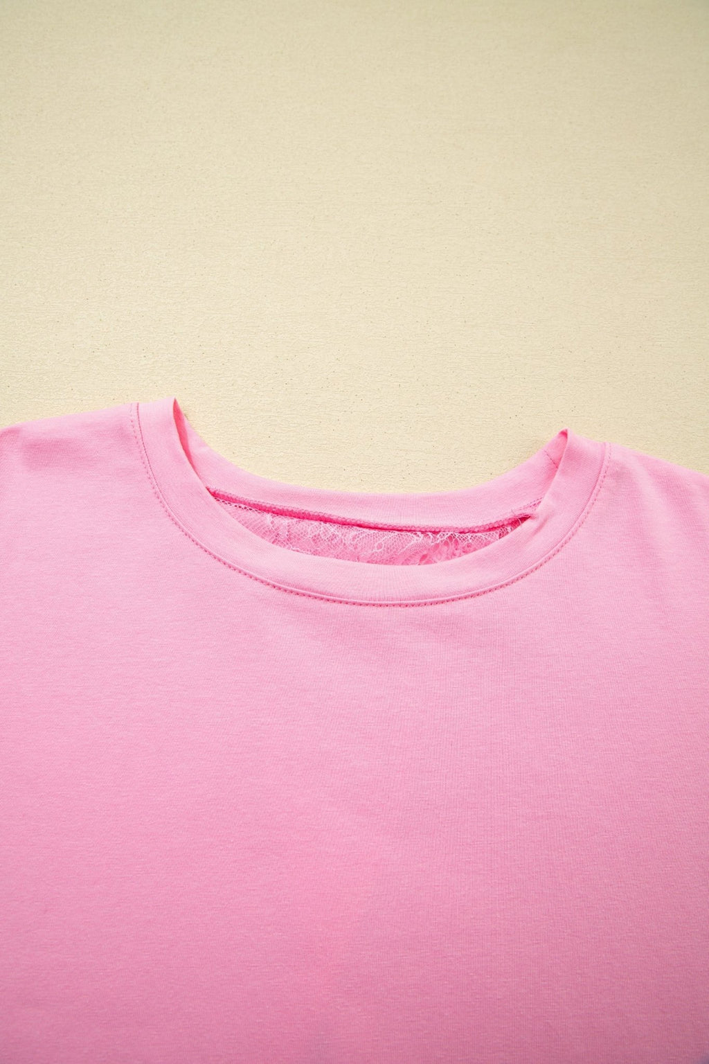 Floral Eyelash Lace Patchwork 3/4 Sleeve Tee - Rooted & Reckless Co.