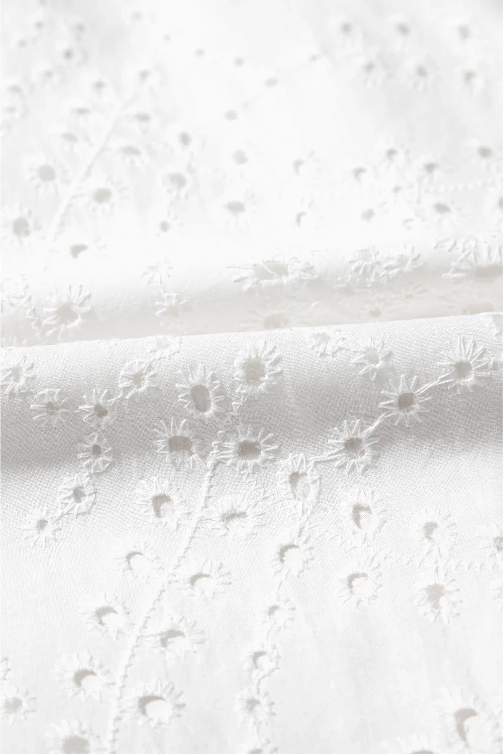Floral Eyelet Embroidered Sleeveless Ruffle Hem Dress - Rooted & Reckless Co.