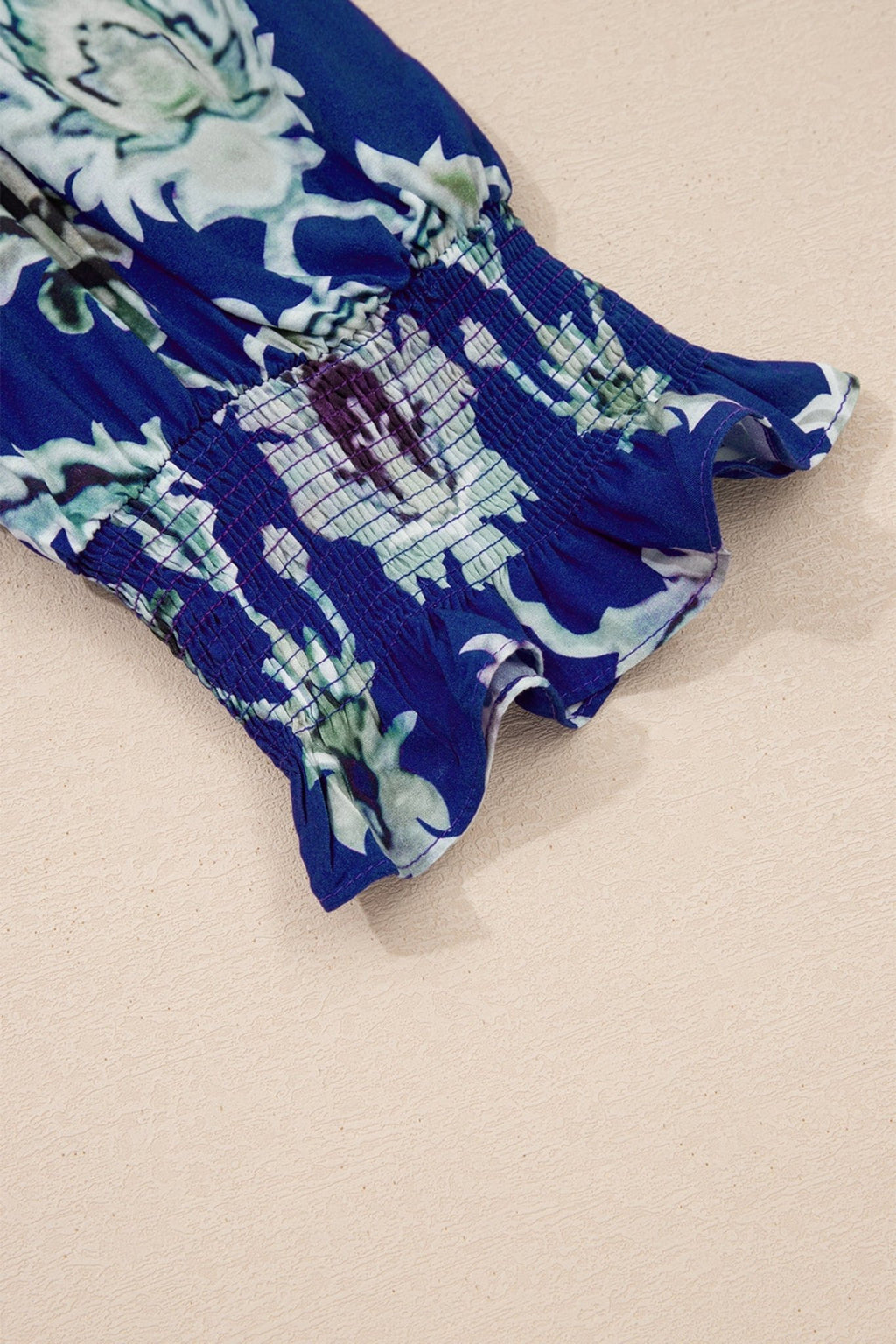 Floral Frilled Collar Puff Sleeve Maxi Dress - Rooted & Reckless Co.