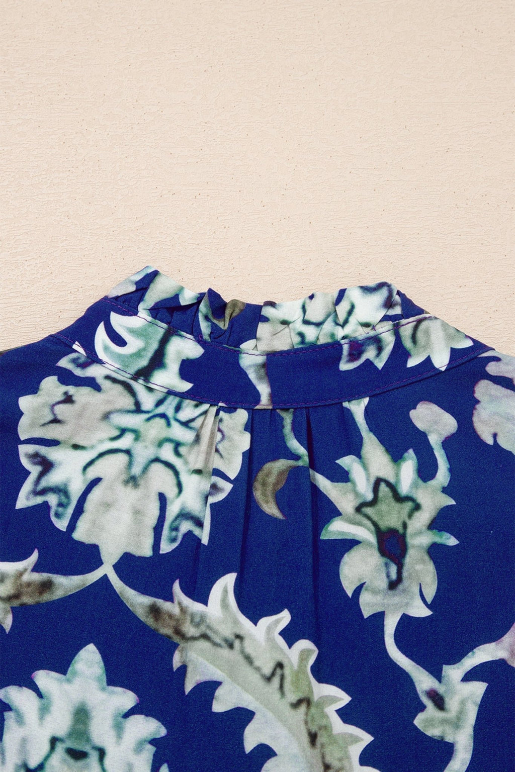 Floral Frilled Collar Puff Sleeve Maxi Dress - Rooted & Reckless Co.