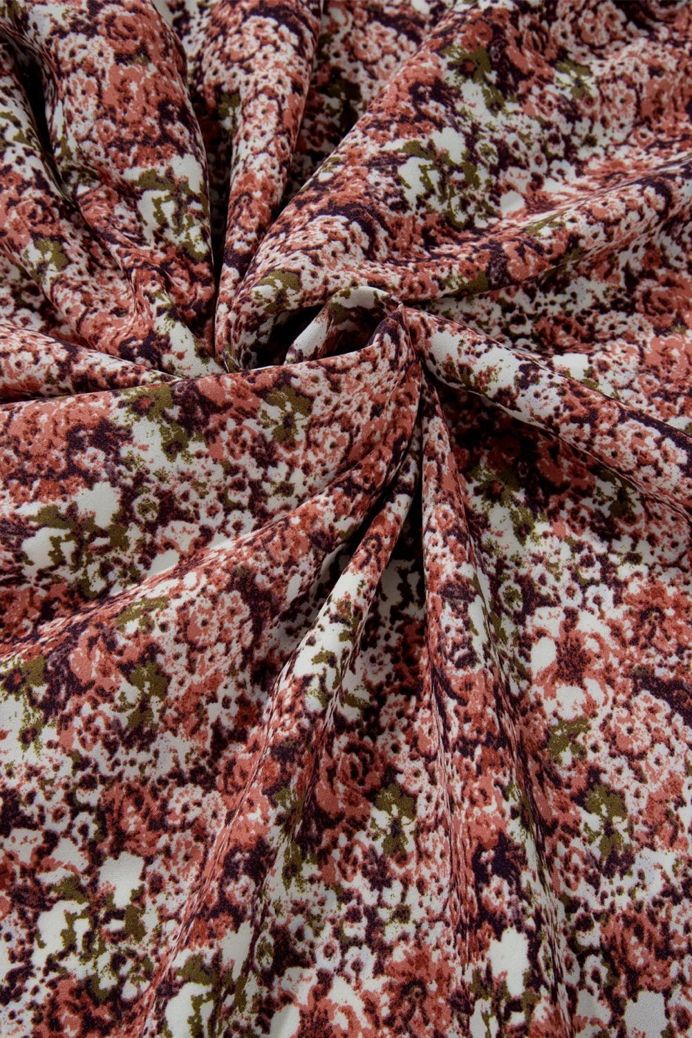 Floral Frilled V-Neck Split Front Tiered Midi Dress - Rooted & Reckless Co.