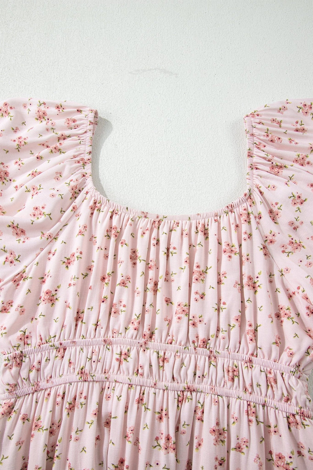 Floral Front Tie Shirred Waist Ruffle Mini Dress - Rooted & Reckless Co.