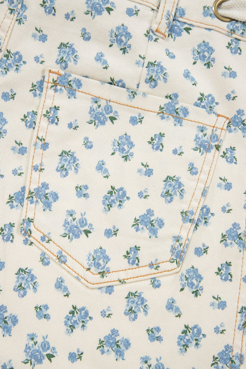 Floral Grommet Knot Waist Barrel Leg Jeans - Rooted & Reckless Co.